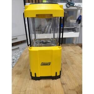 Coleman Yellow 5317 Series Collapsible Battery-Powered Camping Lantern No Bulb *